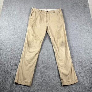 Hollister Slim Straight Chino Pants Men's 31x32 Measured (31x28.5) Beige